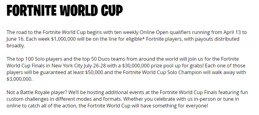 Latest Fortnitegame World Cup Announced Online Open Qualifiers - latest fortnitegame world cup announced online open qualifiers 1 000 000 weekly