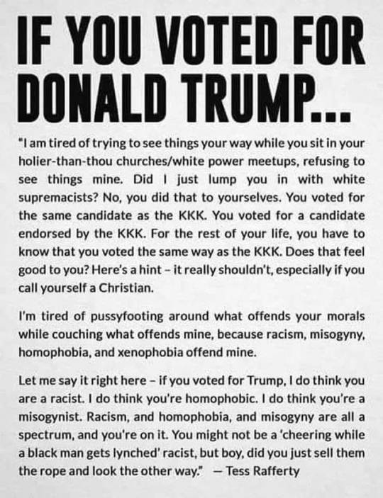 PedanticBohemia's tweet photo. #ImNotPatientEnoughTo silently tolerate #MAGA bullshit anymore. You folks SANK this good nation. We've never been great. We built this upon the backs of slaves and genocide. But, we could be better! Always better. But, no. You voted in a psychotic Russia-owned monster! Congrats. https://t.co/syDLckLYyG