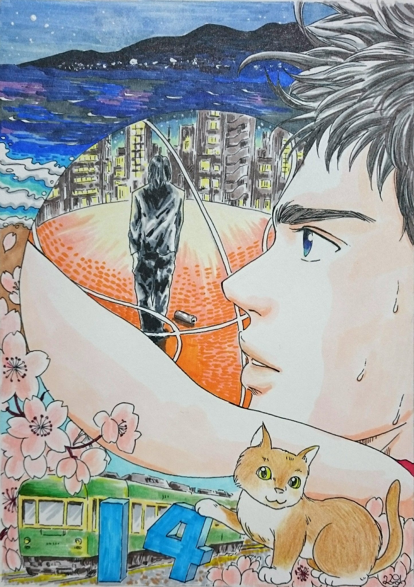 ごとう さほ Slam Dunk Fanart 三井寿 世界が終わるまでは 一応歌詞をイメージしながら描きました 説明しようと思ったけど 分かる人にしか分からないからいいか W模写のつもりがこんなことに Ww スラムダンク 三井寿 14 世界が終わる