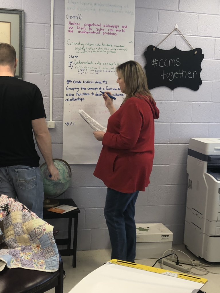 Great morning working with middle school math teachers on critical areas and standards #rocketresilience
