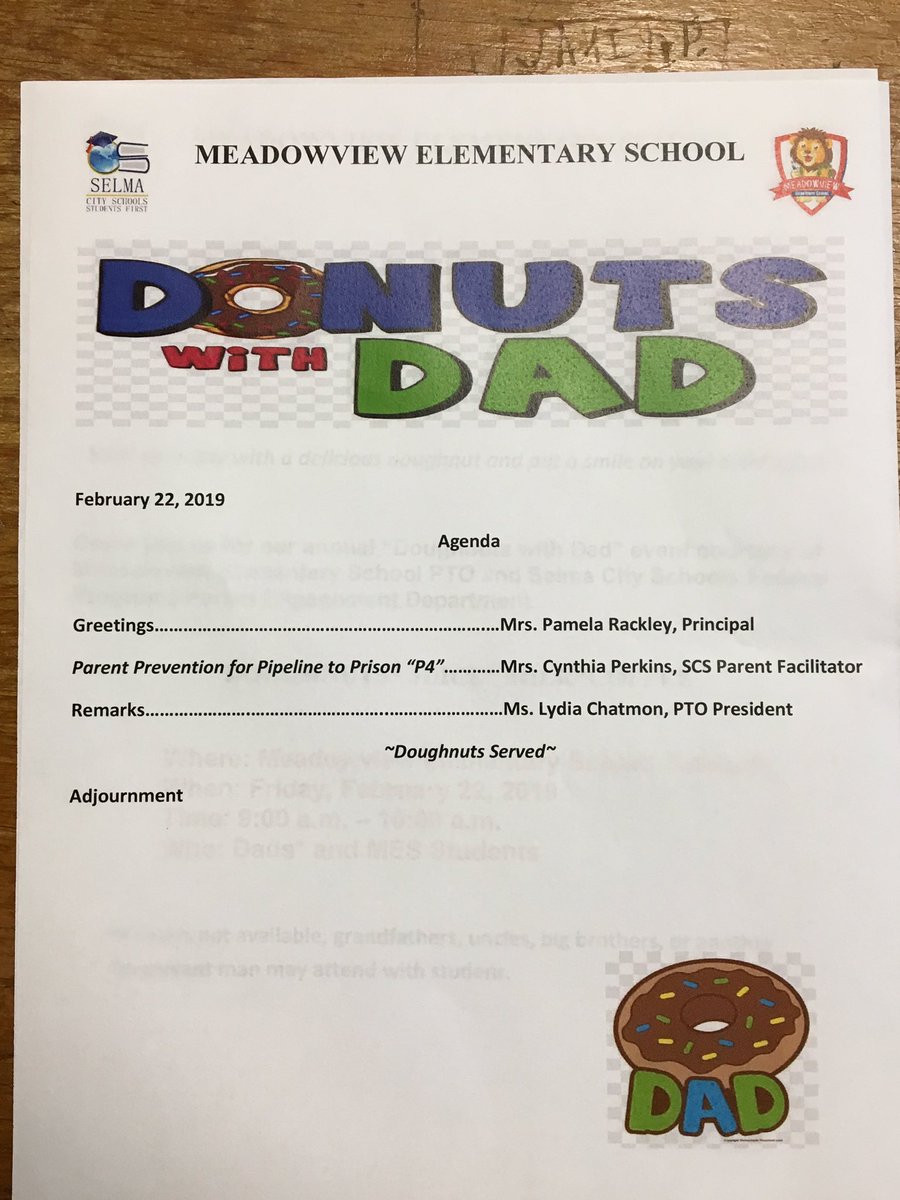 SelmaSchools's tweet photo. Great turnout from Dads for Donuts with Dad at Meadowview Elementary #TeamSelma #studentsfirst #TeamMeadowview https://t.co/aAbKTJC1q1