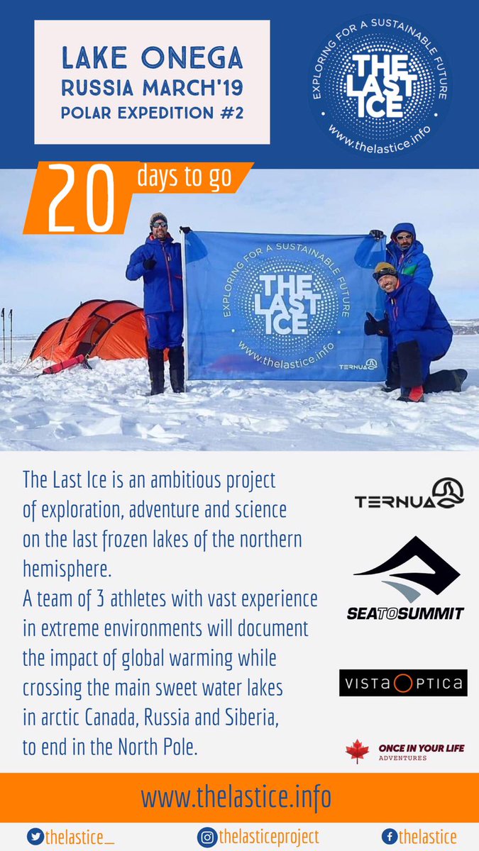 20 days to start our new #PolarExpedition crossing #OnegaLake in selfsufficiency in <a href="/TheLastIce_/">The Last Ice project</a> Project