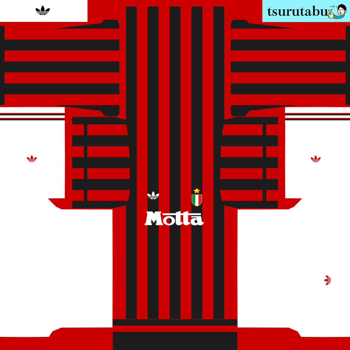 つるた部 در توییتر 1992 1993シーズンのユベントスとミランのユニフォーム作成致しました Acミラン Acmilan ユベントス Juventus ウイイレ Pes19