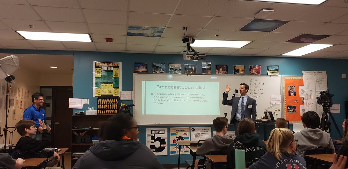 Enjoyed listening to <a href="/BrianNewCBS/">Brian New</a> talking to our CTMS Wolves about investigative reporting. #CTMSCareerday