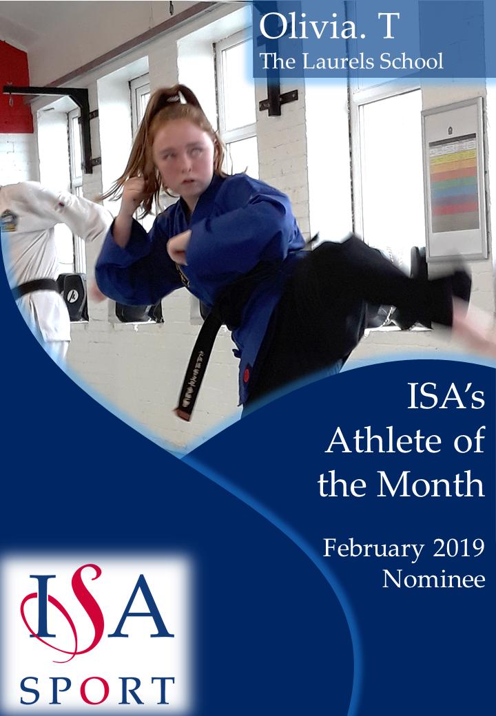ISAsportUK's tweet photo. RT to vote for Olivia @TheLaurelsSW3 as your ISA AOTM!

3rd Black Belt in Choi Kwang Do, normally recieved in 30s, not at 13! 3yrs + another Belt to fight the gentleman who founded this style of martial arts.

Voting closes at 12 pm on Friday 1 March
#ISAathleteofthemonth https://t.co/0qEhZjlfmF