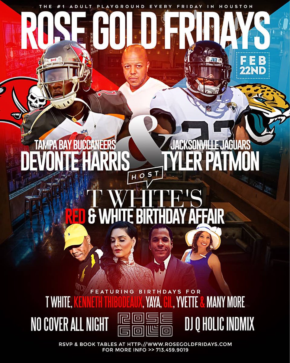 #RoseGoldFridays TONIGHT. NO COVER ALL NIGHT. #NFL deep in the bldg. LIT 🔥🔥