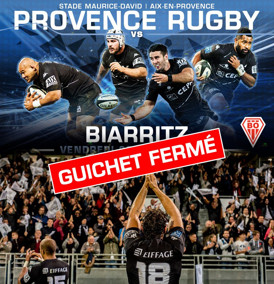 ProvenceRugby's tweet image. 🏟🚨GUICHET FERMÉ 🏟🚨

Nous sommes 5484 et le stade Maurice David est à guichet fermé pour la 6ème fois de la saison  😁

Merci à tous et allez les Noirs 👏⚫️🏉

#TousAuStade #WeAreProvenceRugby #PRBO