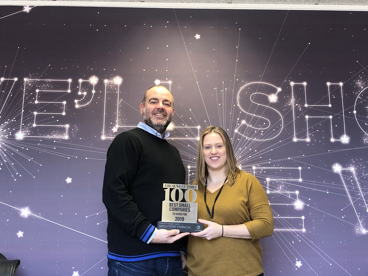 Proud to be a part of @BrightstarHUB with our recent victory @thesundaytimes #BestSmallCompanies2019 #WeLoveWhatWeDo