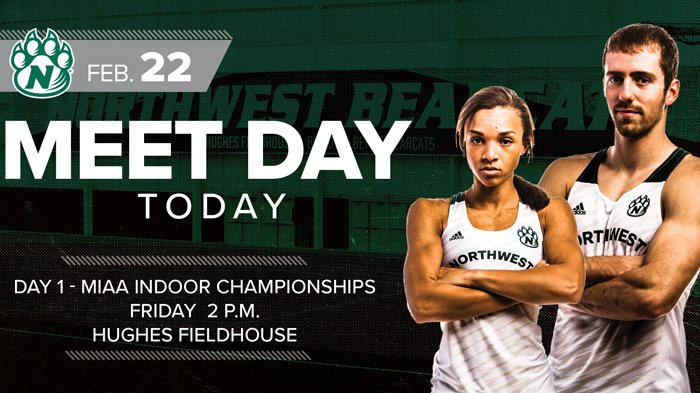 NWBearcatXCTF's tweet photo. Day one of the 2019 @TheMIAA Indoor Track &amp; Field Championships will start today 2 p.m. in the Hughes Fieldhouse. Come out and support the @NWBearcatXCTF squads. https://t.co/ZgAHq7CJmS