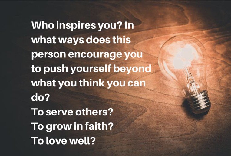 devozinemag's tweet photo. Who inspires you? In what ways does this person encourage you to push yourself beyond what you think you can do? to grow in faith? to serve others? to love well? https://t.co/aVHLembM9X