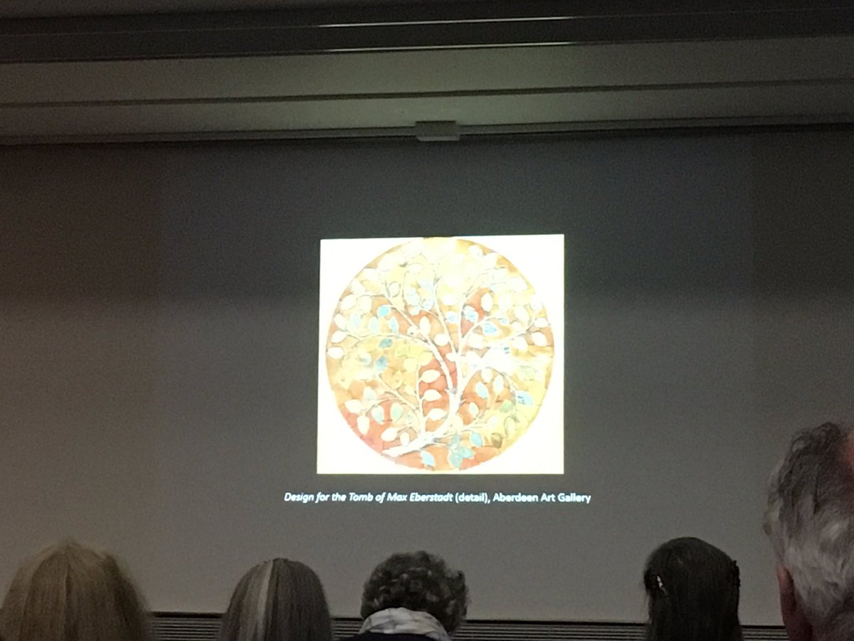 Mary_C_ONeill's tweet photo. Closing keynote by Stacey Sell (National Gallery of Art Washington DC) on EBJ tomb designs. Beautiful tree of life motif detail from cartoon for the tomb of Max Eberstadt. Great end to a fab conference! #EBJ2019 https://t.co/eDbIPurJ9n