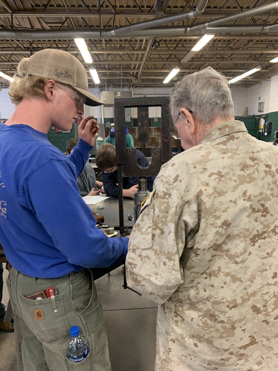 AhsSparta's tweet photo. Joseph Hampton is one of several students seeking various welding certifications today. https://t.co/YLXHEgItp0
