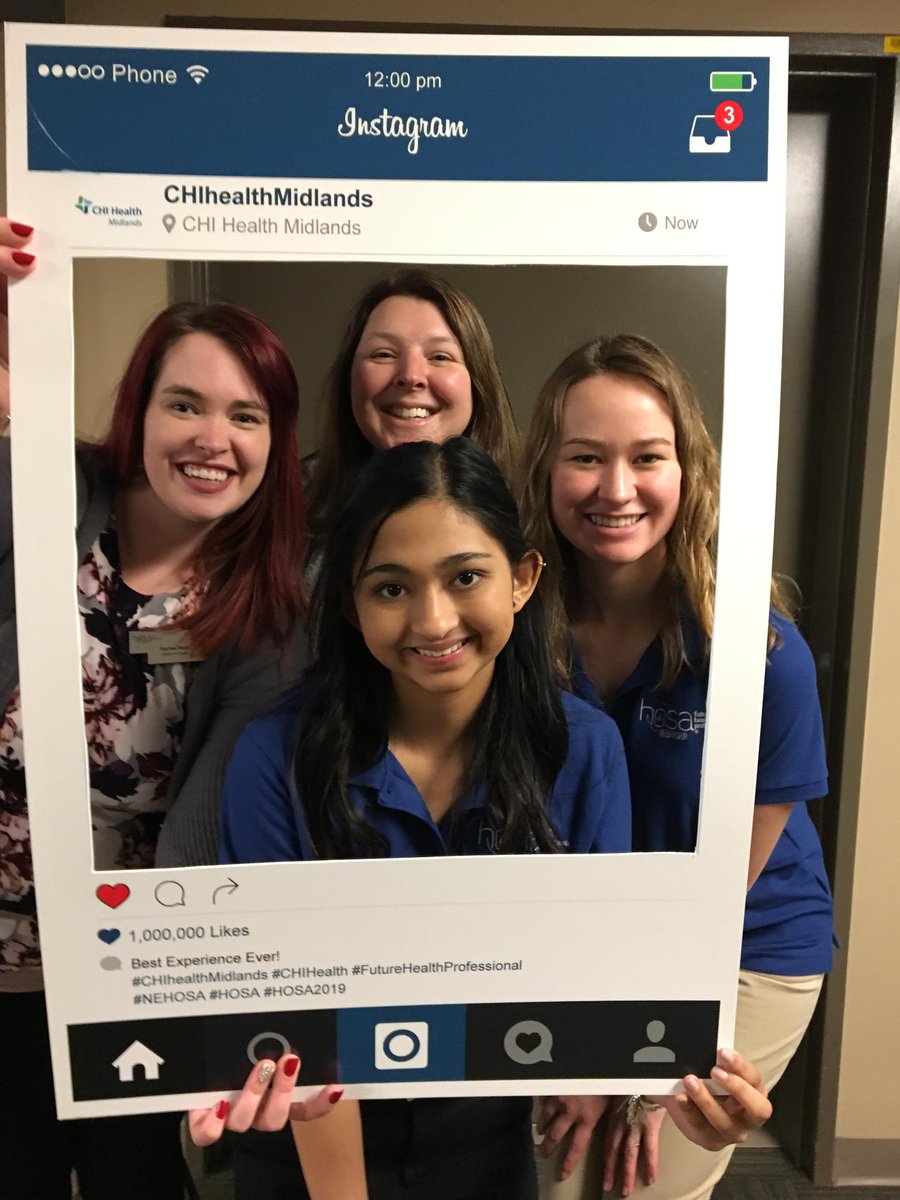 CHIhealth's tweet photo. Big shout out to @NebraskaHOSA & the staff at CHI Health Midlands & Lakeside hospitals! We teamed up together & shared with nearly 500 high school students from all over the state, 20 different health professions! #HOSA2019 #NEHOSA #goodhappenshere https://t.co/bZhKctzRBS
