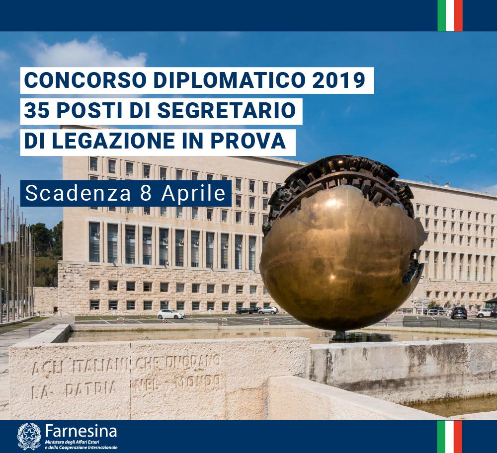 Vuoi intraprendere la carriera diplomatica? 🌍🇮🇹
È online il #concorsodiplomatico 2019. Tutte le informazioni sul sito della #Farnesina⤵esteri.it/mae/it/servizi…
