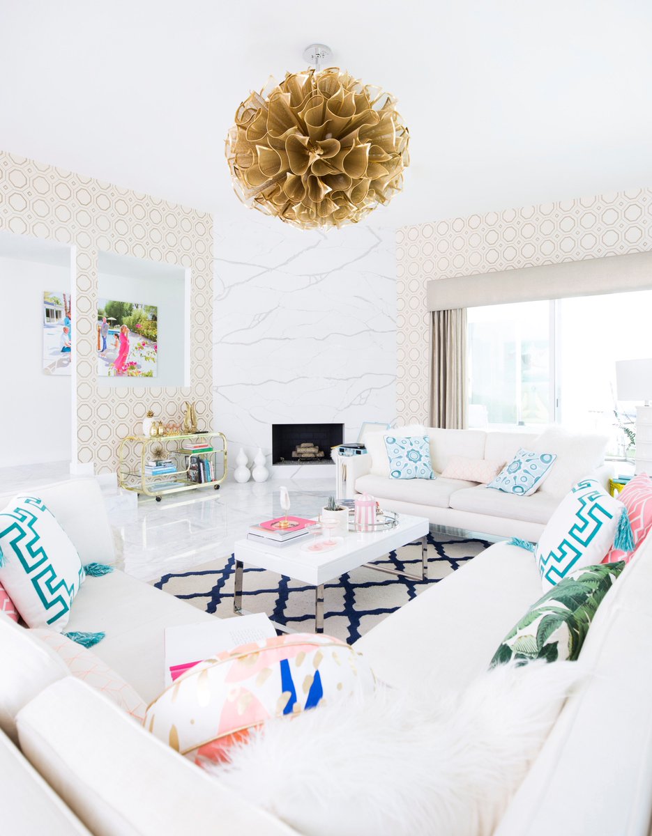 springhausco's tweet photo. Look how gorgeous this space is by @kellygolightly, with a light fixture by Corbett Lighting. That marble fireplace is amazing! We carry more fun fixtures just like this in-stock and ready to take home. Come into our retail store and check them out! #Springhaus #EverythingAmazing https://t.co/R0V9V4PL2s