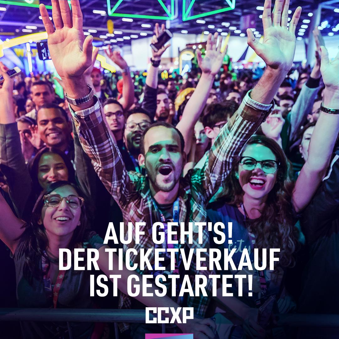 Es ist offiziell: Die Tickets für die CCXP Cologne sind jetzt erhältlich! Worauf wartest du noch? Sichere dir jetzt dein Early Bird Ticket: bit.ly/2NkJNUm