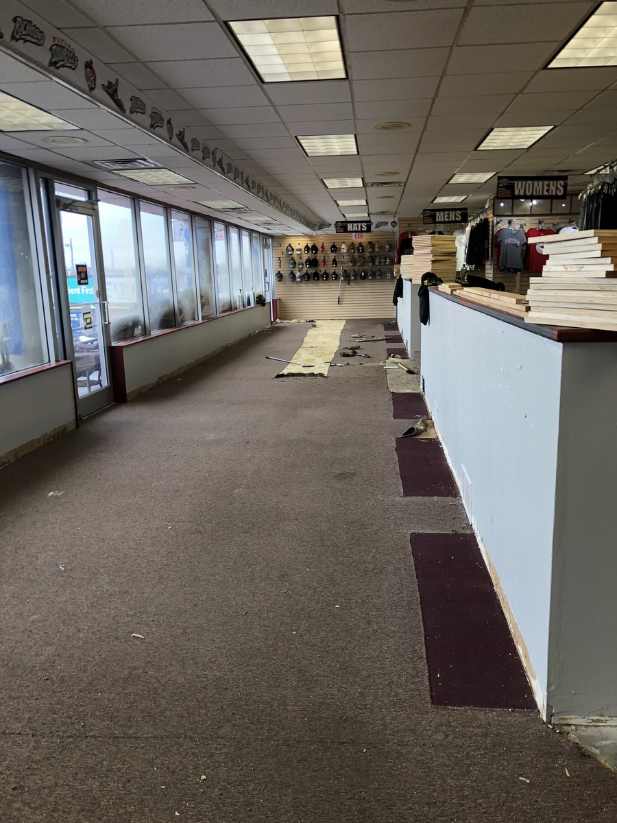 GoSquirrels's tweet photo. New year, new floors. Getting some pre-season renovations done in the Squirrels Nest thanks to our friends at @FlooringRVA! https://t.co/q68aC8syui