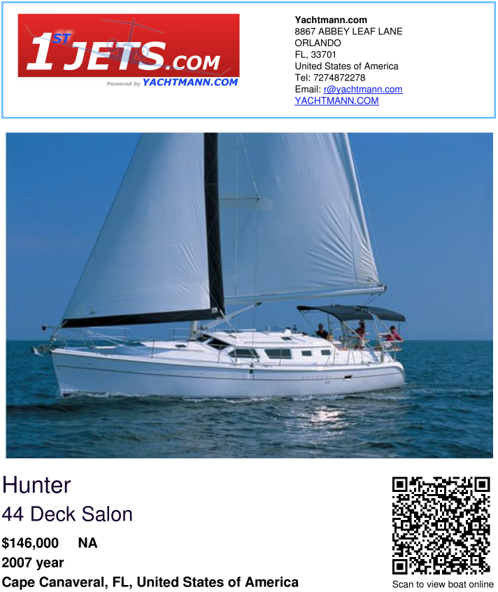 Yachtmann1's tweet photo. 🇦🇹 #YACHTMANN.COM 🇦🇹 - YACHT FOR SALE - 727-487-2278
2007 Hunter 44 DS Deck Salon $146K - New Engine! New GEN! Updated Air Conditioning + Low Hrs + Electric package &amp; LOADED!!! https://t.co/ayxXWCNpwS