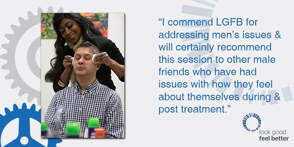 lgfbuk's tweet photo. “I commend LGFB for 
addressing men’s issues &amp; will certainly recommend this session to other male friends who have had issues with how they feel about themselves during &amp; post treatment.” #lgfbmen #cancersupport #skincare #confidence https://t.co/rJVWKhhASy