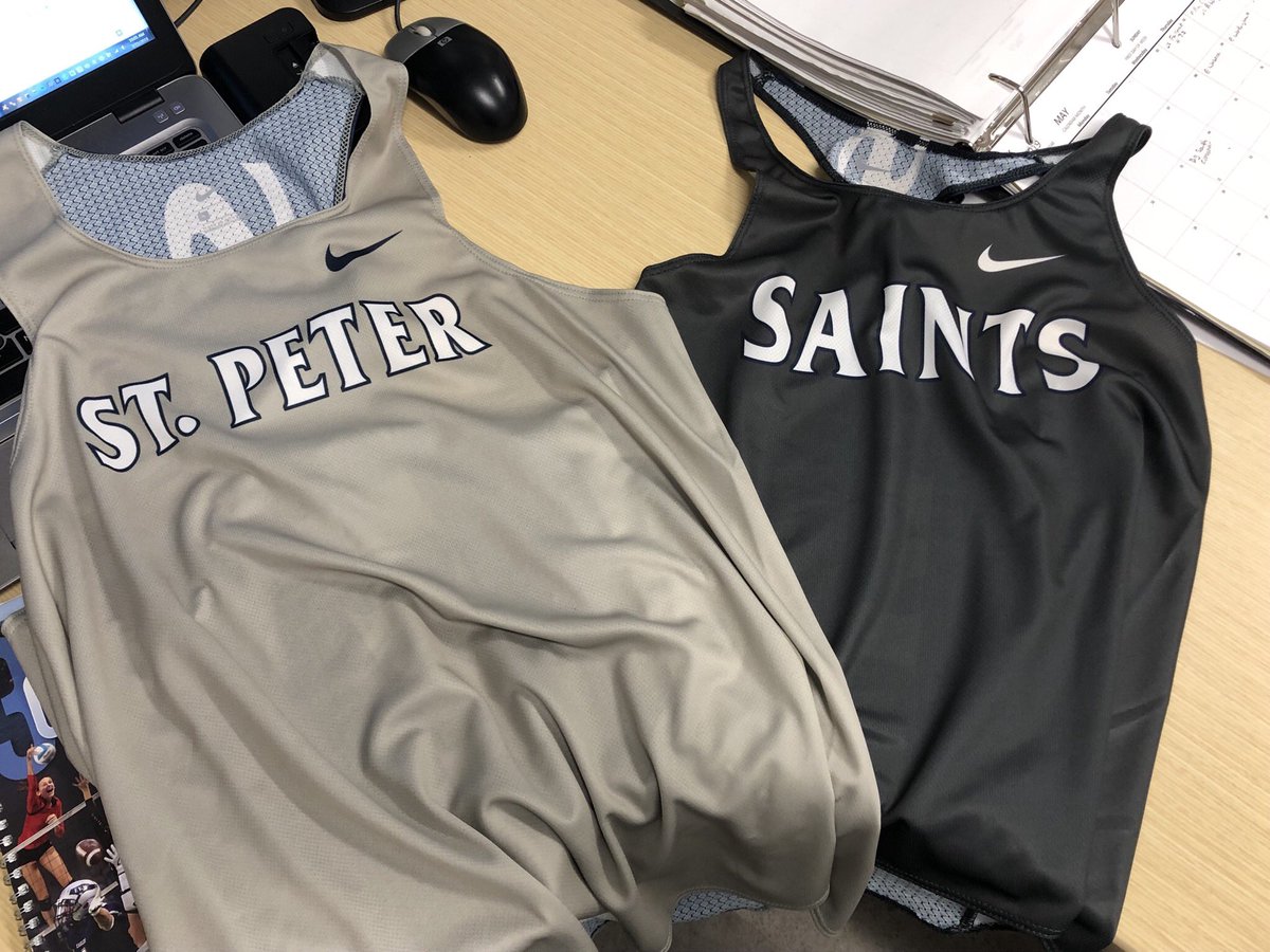 STPHSActivities's tweet photo. New track uniforms are here just in time for track and field season. Thank you @BSNSPORTS_MN for helping with the order! https://t.co/iF0AV6yUPD