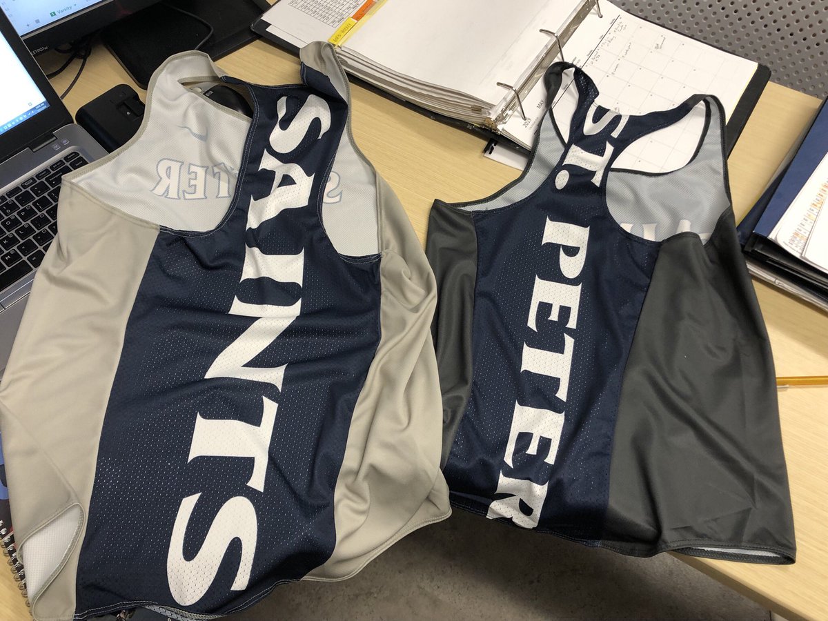 STPHSActivities's tweet photo. New track uniforms are here just in time for track and field season. Thank you @BSNSPORTS_MN for helping with the order! https://t.co/iF0AV6yUPD