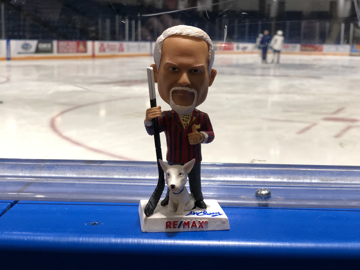 SCBroncos's tweet image. First 1000 fans at tonight’s game get a Don Cherry Bobblehead. If you retweet this, you are entered to win this SIGNED Grapes bobblehead. Don’t use fake accounts in an attempt to win please.
