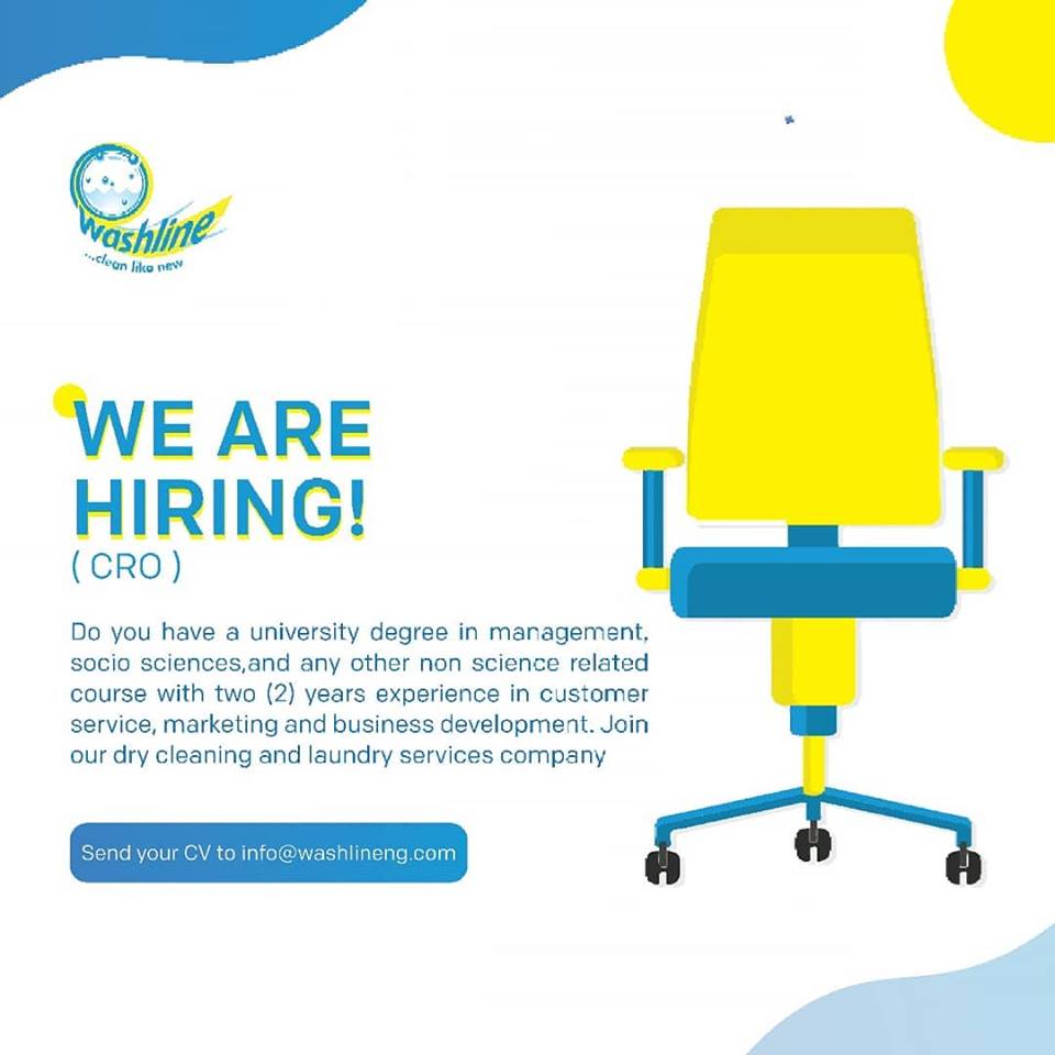 washlineNG's tweet photo. Recruitment!! Opportunity to join our team. Send your CV to info@washlineng.com
#jobmag #skillmatch #jobseekers #washlineng #lagos #drycleaners #laundry https://t.co/dRYKH8S1tV