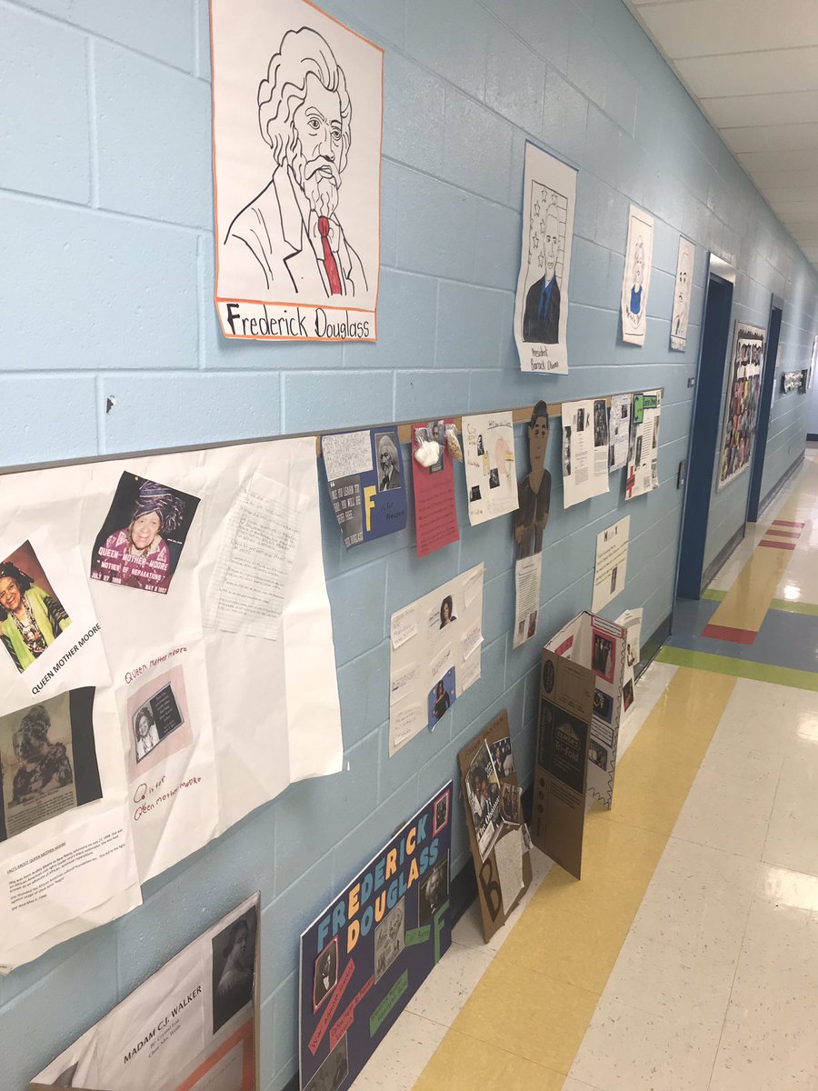 Dbennett2D's tweet photo. Black History Wall of Fame #BlackHistoryMonth #BuggByDesign (students did a great job on their projects) #EmbracingMyCulture Marcus Garvey was Jamaica’s Martin Luther King. @participate https://t.co/7DbIIlZ8oD