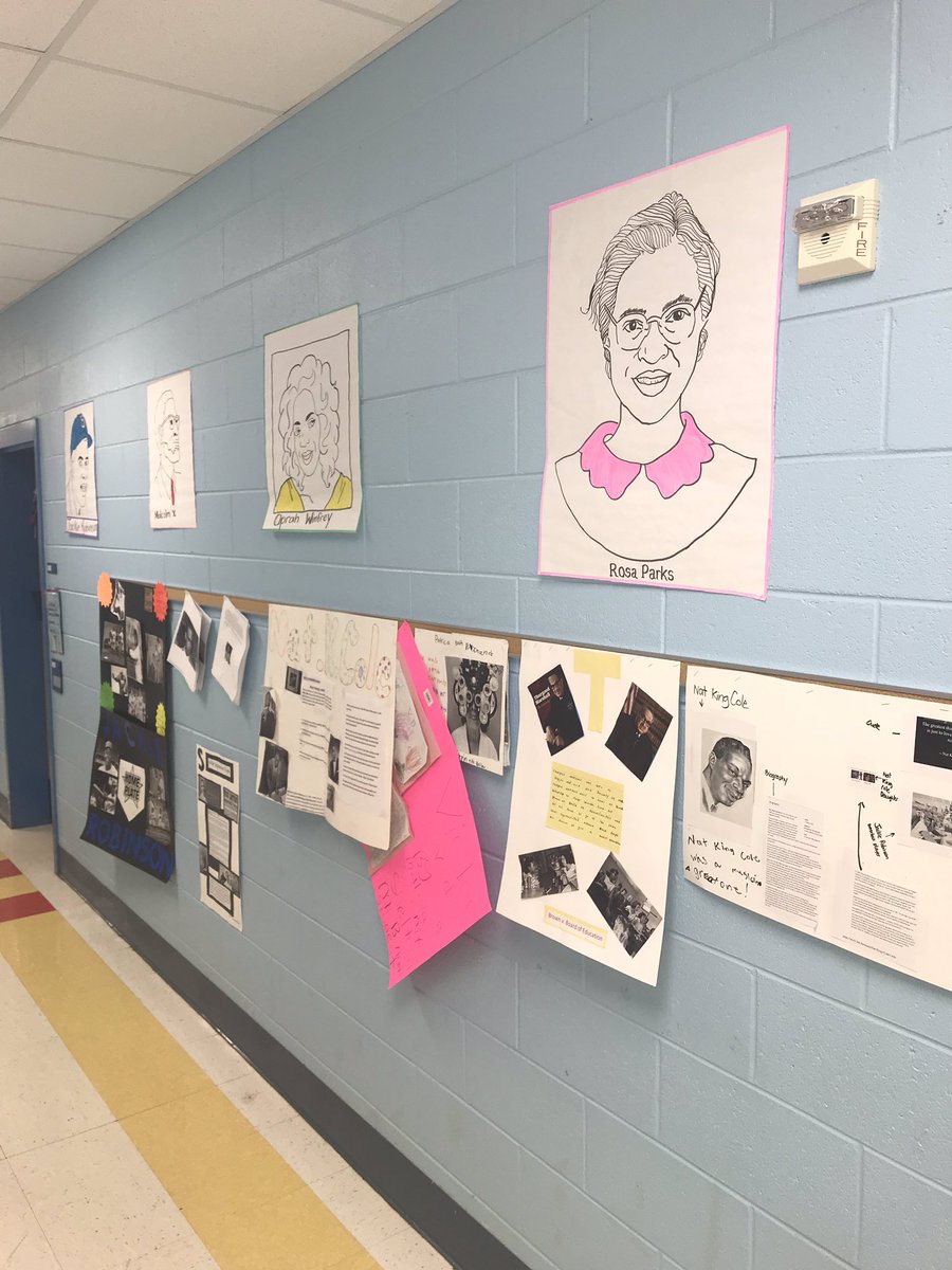 Dbennett2D's tweet photo. Black History Wall of Fame #BlackHistoryMonth #BuggByDesign (students did a great job on their projects) #EmbracingMyCulture Marcus Garvey was Jamaica’s Martin Luther King. @participate https://t.co/7DbIIlZ8oD