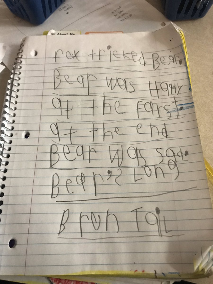 Chaz is decided to write about a character changing in Bear’s Long, Brown Tail.