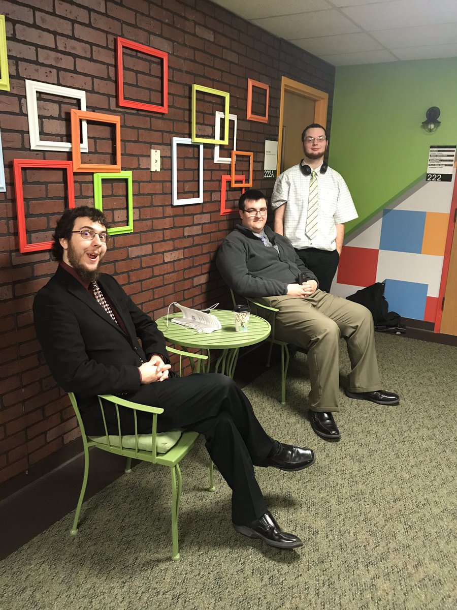 NCK_Tech_IT's tweet photo. A few of the @NCK_Tech_IT #students relaxing before events. We’re in full swing with @KSBPA  #competition in #Wichita.

#future #business #professionals #college #collegelife #ncktech #kansas #networking #pc https://t.co/XoHlXxLQUK