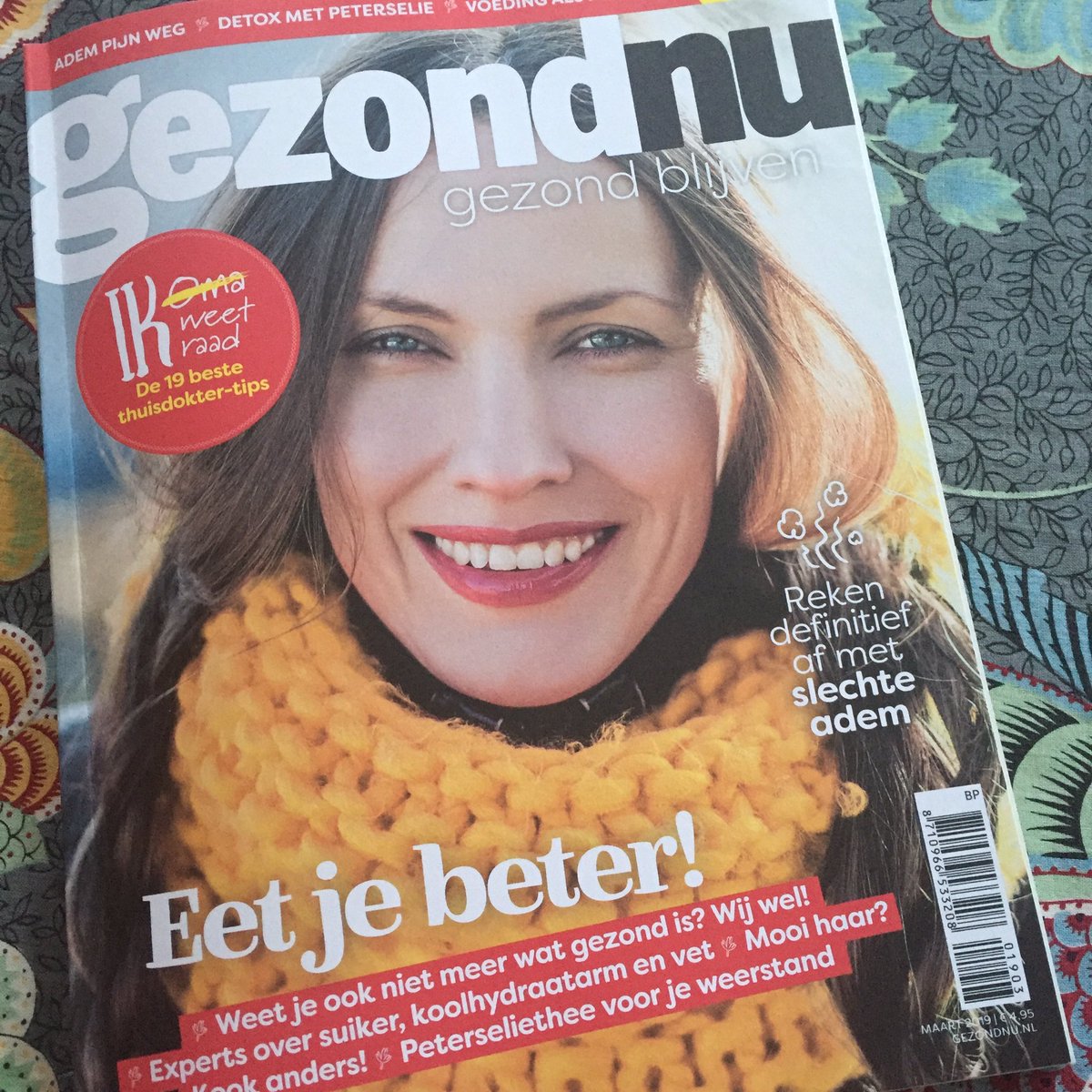 Vandaag op de deurmat de nieuwe editie <a href="/Gezondnu/">GezondNu</a> #maart. Ik ben boegbeeld “Mijn manier van leven”. En vertel over mijn groene activiteiten om andere mensen te inspireren. #duurzaam #zwolle