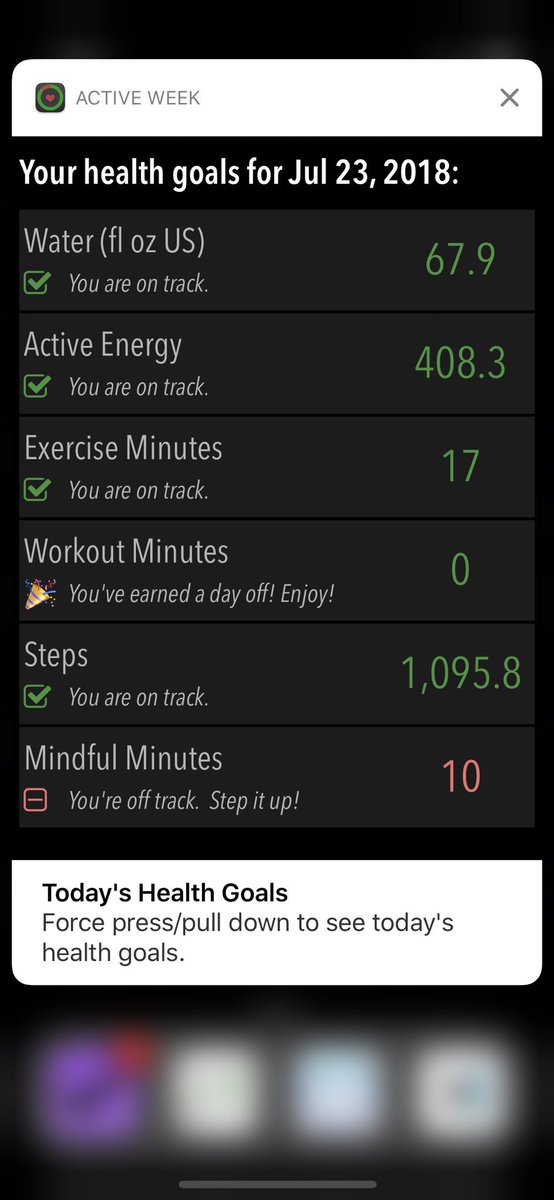 #ActiveWeek for #AppleWatch is here!  Our #free #iOS #app automatically calculates & tracks daily #health & #fitness goals to keep u on track. Now, u can monitor your goals from your wrist! #NoAds #NoSubscription #iPhone #Apple #FitnessGoals #fitnessaddict itunes.apple.com/us/app/active-…