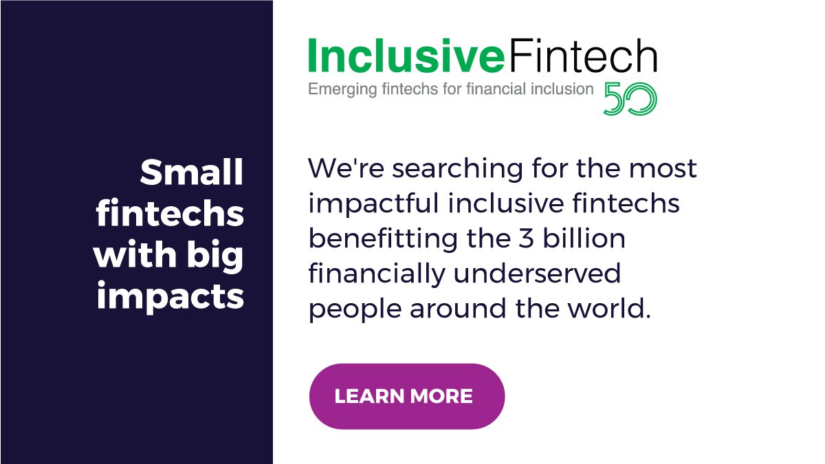 mixglobaldata's tweet photo. Inclusive Fintech 50 is a competition to identify, assess, and select 50 early-stage fintechs driving financial inclusion. Apply now! https://t.co/eWnN5Leo2F https://t.co/ElQZ5REIAk