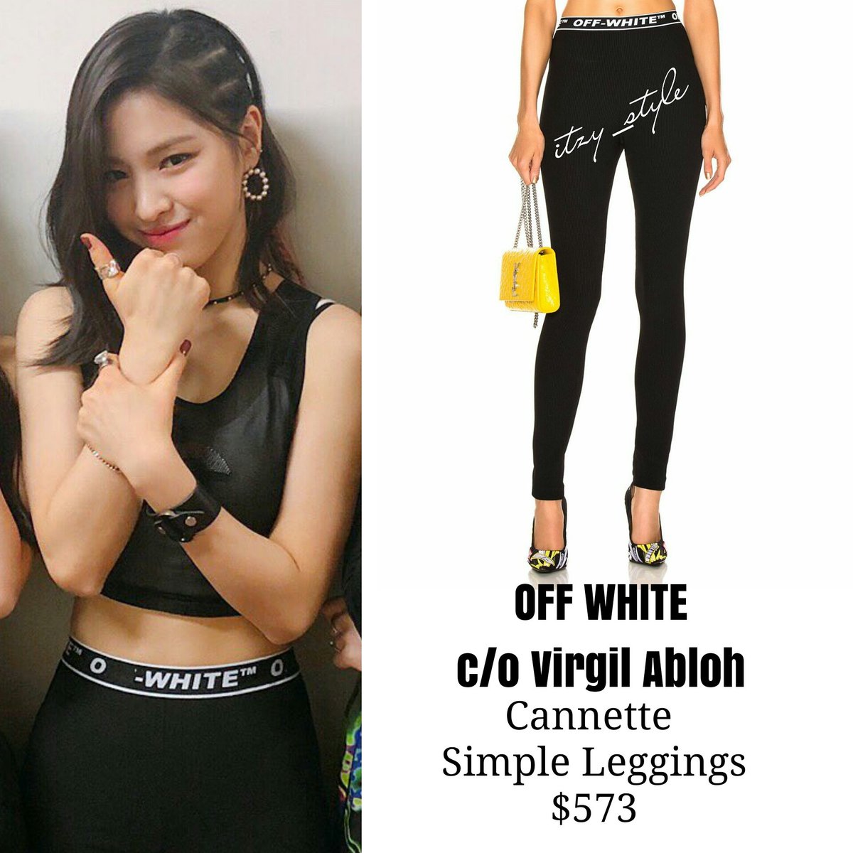 itzy_style's tweet photo. #RYUJIN #ITZY 

🌟 #OFFWHITE - Cannette Simple Leggings

#itzy_ryujin #itzy_style https://t.co/aYdXVCXCA4