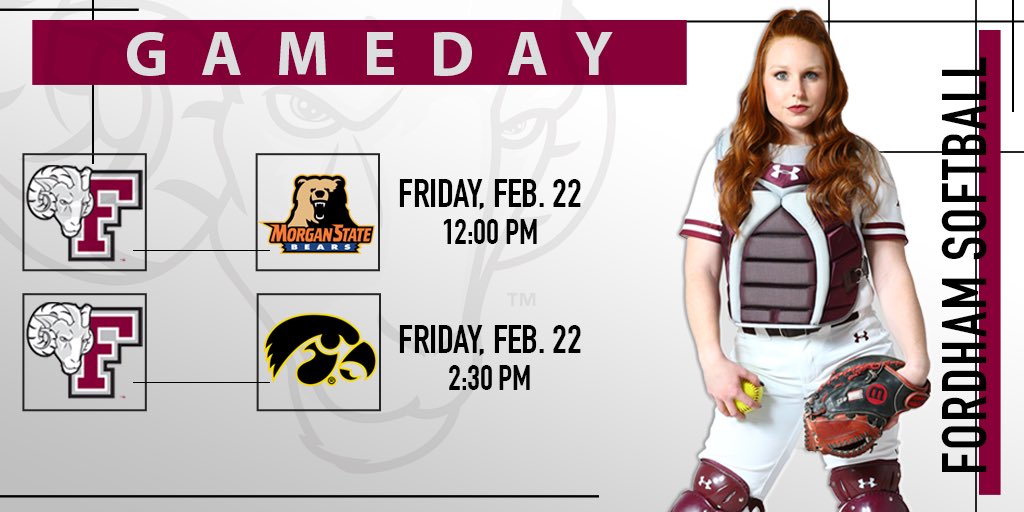 Fordham Softball (@fordhamsoftball) on Twitter photo GAMEDAY!! Opening the <a href="/D9Events/">Diamond 9 Events</a> Citrus Classic today against Morgan State and Iowa! Watch all weekend on @FloSoftball! #RamsRising GAMEDAY!! Opening the <a href="/D9Events/">Diamond 9 Events</a> Citrus Classic today against Morgan State and Iowa! Watch all weekend on @FloSoftball! #RamsRising