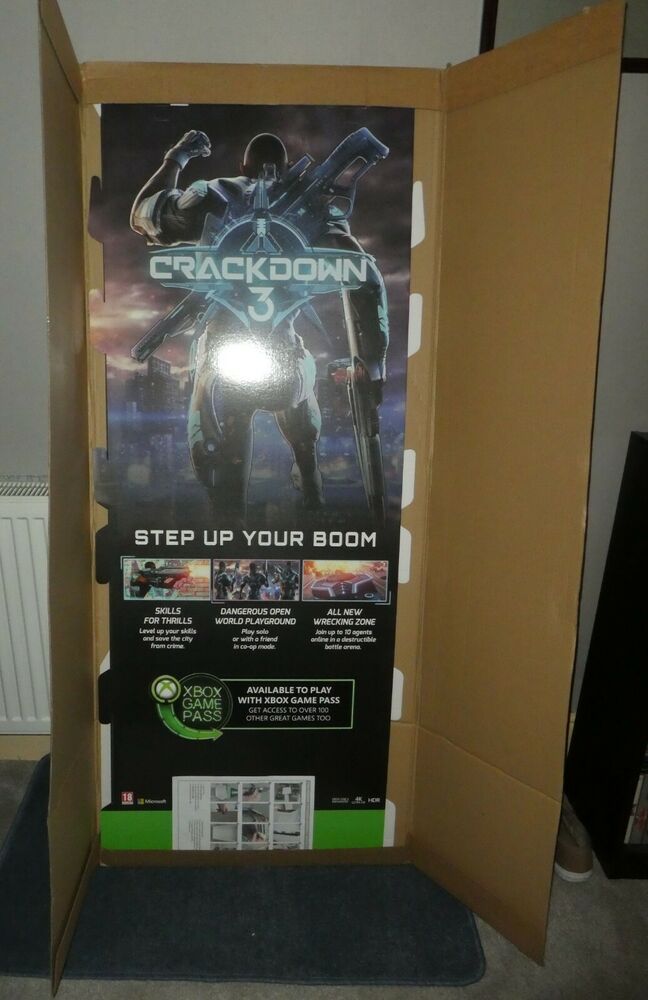 GameGirlUK's tweet photo. Xbox One ps4 shop Display promo CRACKDOWN 3 6ft Totem standee NO GAME https://t.co/c8wNYkXf95 https://t.co/z23e0KqPP6