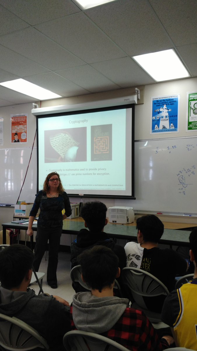 Math_at_TecVoc's tweet photo. Math in Manufacturing, Software development, Medicine, Logistics, Arts. Thank you Judith from University of Waterloo for speaking on Math Careers. #uwaterloo #tecvoc #winnipegSD https://t.co/hoZtR7scyG