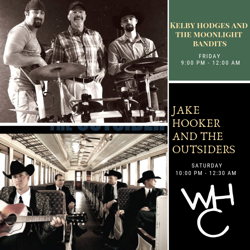 Mark your calendars for May 10 -11. Kelby Hodges and the Moonlight Bandits will perform Friday night and Jake Hooker and the Outsider on Saturday night!