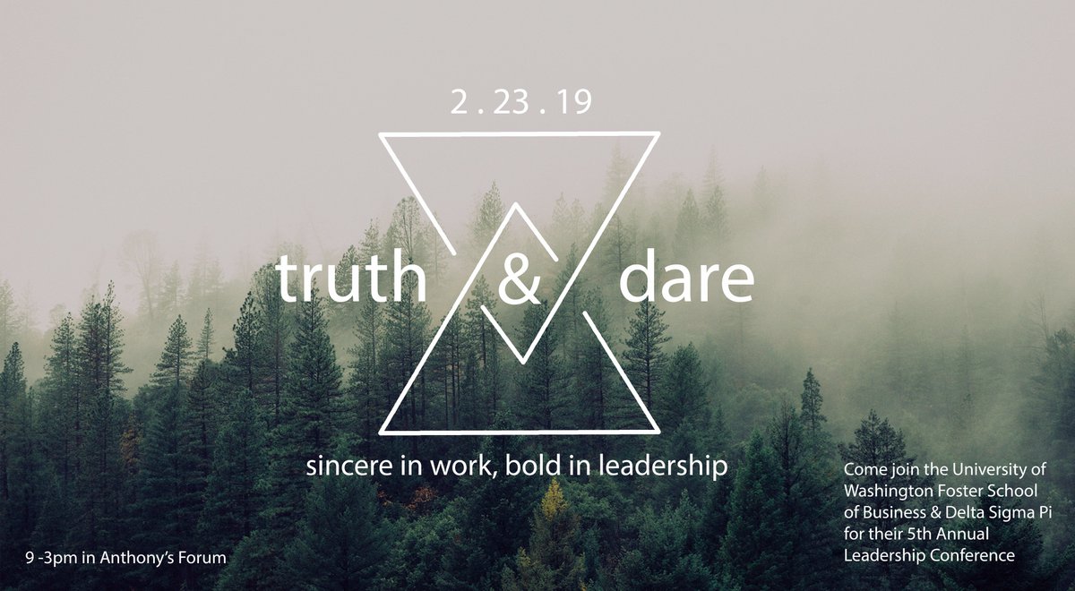 SethTBacon's tweet image. Tomorrow morning I have the great opportunity to present at @UW for the #DeltaSigmaPi 5th Annual Leadership Conference. The theme this year is truth and dare: truth within our intentions as leaders and what being a leader truly means and to dare to be powerful changemakers