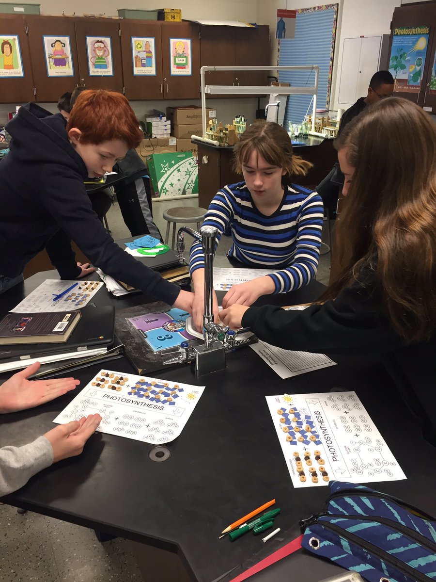 mrsjscience1's tweet photo. Photosynthesis is so much more engaging with Cheerios and chocolate chips! @mspiento @Woodridge68 #jjh68learns #chemicalformulas #photosynthesis https://t.co/5Pl4Ri9VRZ