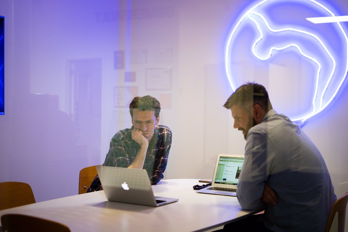 Latest addition to one of our meeting rooms. There’s always room for neon! #agencylife #neon #officedecor