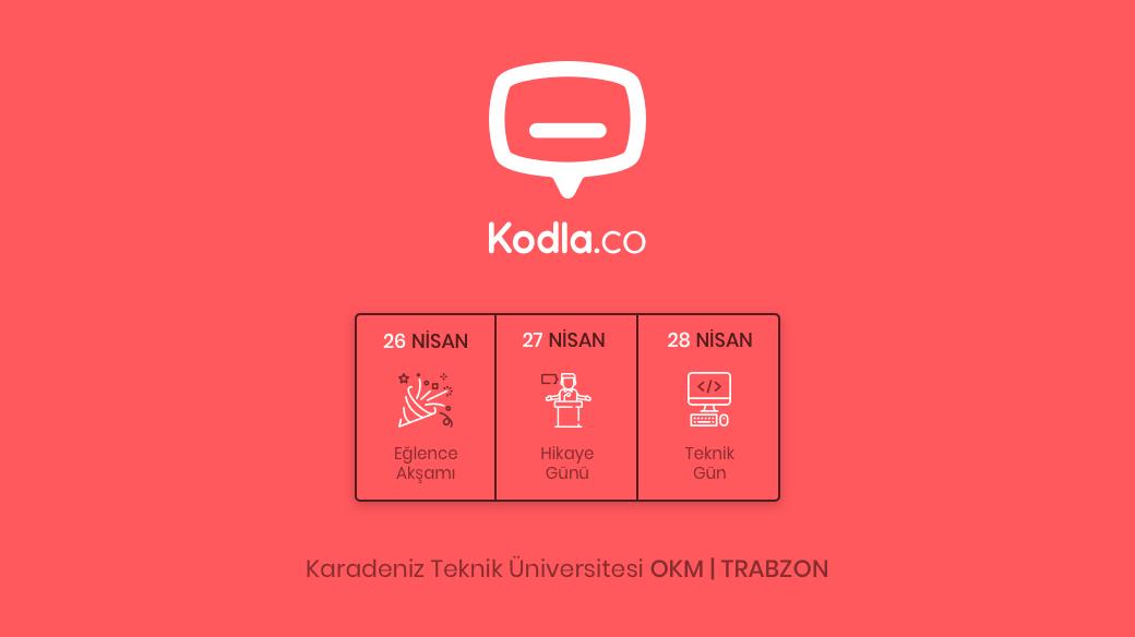 📢 Herkesin merakla beklediği tarih nihayet belli oldu!
Bu yıl 26-27-28 Nisan tarihlerinde kodlamayı seven herkesi Trabzon'a bekliyoruz.
Tarihi bir yerlere kaydedelim sonra; 'Yok efendim ben görmedim, ben duymadım' olmasın. 😉