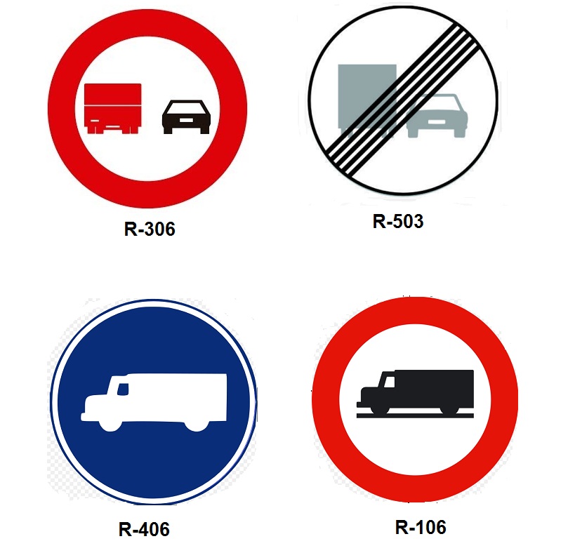Rechazado métrico insondable señal prohibido adelantar a camiones