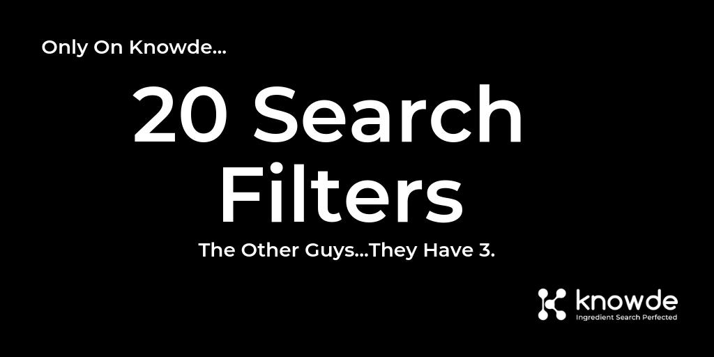 knowde's tweet image. Use as many (or few) as you want to narrow results fast!
knowde.com

#cosmeticchemistry #formulating #filters #search