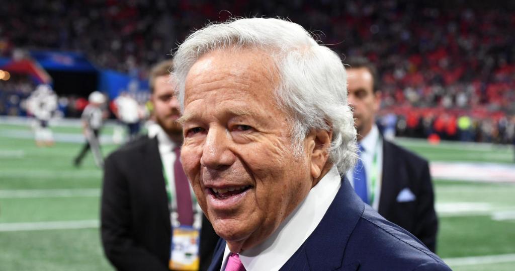 CBSNews's tweet photo. BREAKING: New England Patriots owner Robert Kraft charged in prostitution ring bust, Florida police say https://t.co/w5aX7EtypQ https://t.co/GmkIvXD1O2