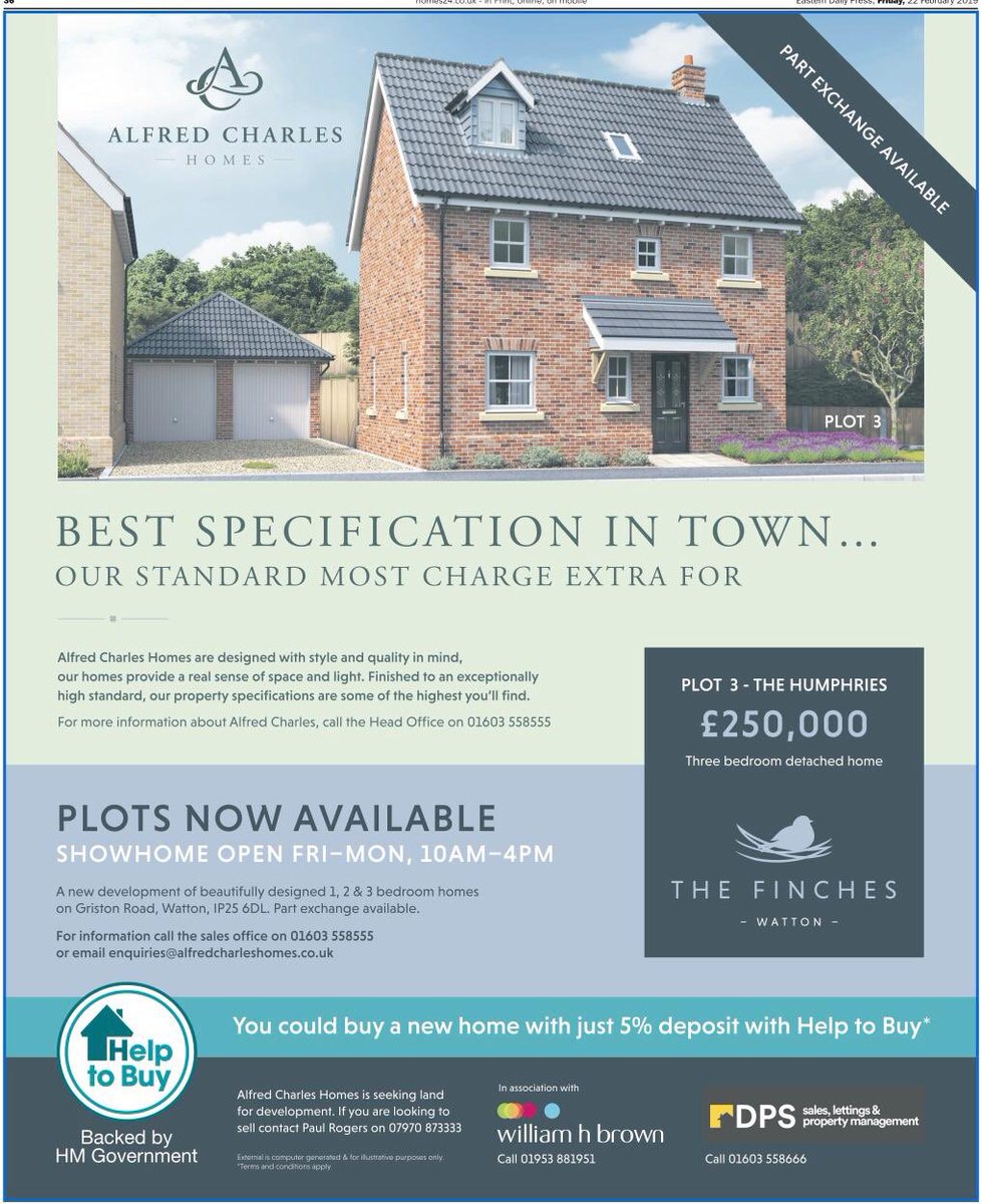 Did you spot this today in the <a href="/EDP24/">Eastern Daily Press</a> ? Introducing this **NEW DEVELOPMENT** 
 Find out more today by requesting a brochure via email - info@dpsestates.co.uk
#newdevelopment #move #moving #newhome #newbuild #househunter #spacious #develop #movehouse #forsale #brandnew