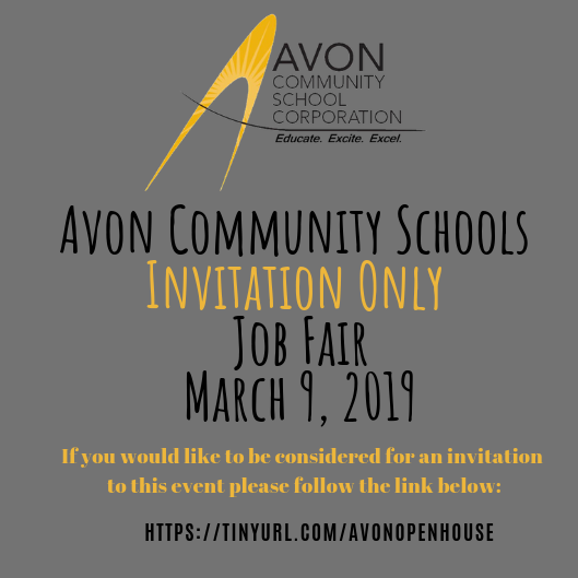 We are still accepting applications for the Invitation Only Job Fair on March 9, 2019 applitrack.com/avonschools/on…