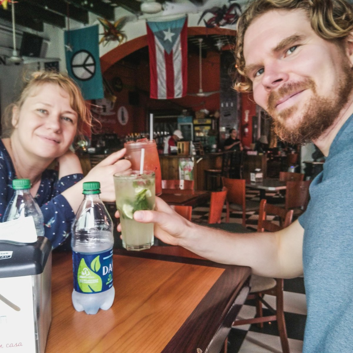 LimnoJussi's tweet photo. Getting ready for the #ASLO19 in Puerto Rico. Awesome to come here from cold Finland. #firstmojito #TERLIT https://t.co/WCuSo1CpDL