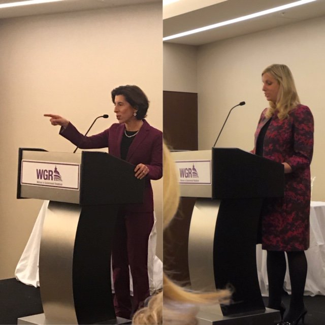 CAIadvocacy's tweet photo. "Women go into public service to make people's lives better." Congratulations @GovRaimondo and Tiffany Waddell on your awards at @WGRD annual #governorsreception. @CAIsocial https://t.co/QGaX1a61Qh